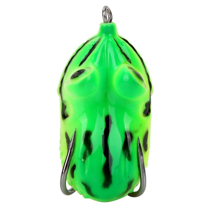 Artificial Lifelike Fishing Lures Silicone Frog Shape Soft Baits Tackle Accessory(light green) green