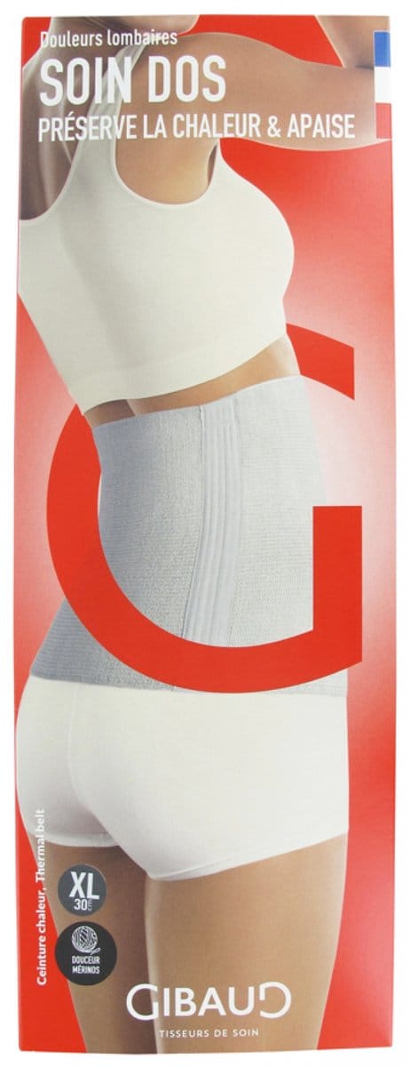 Gibaud Soin Dos Ceinture Chaleur Antraciet Hoogte 30 cm (Maat : XL)
