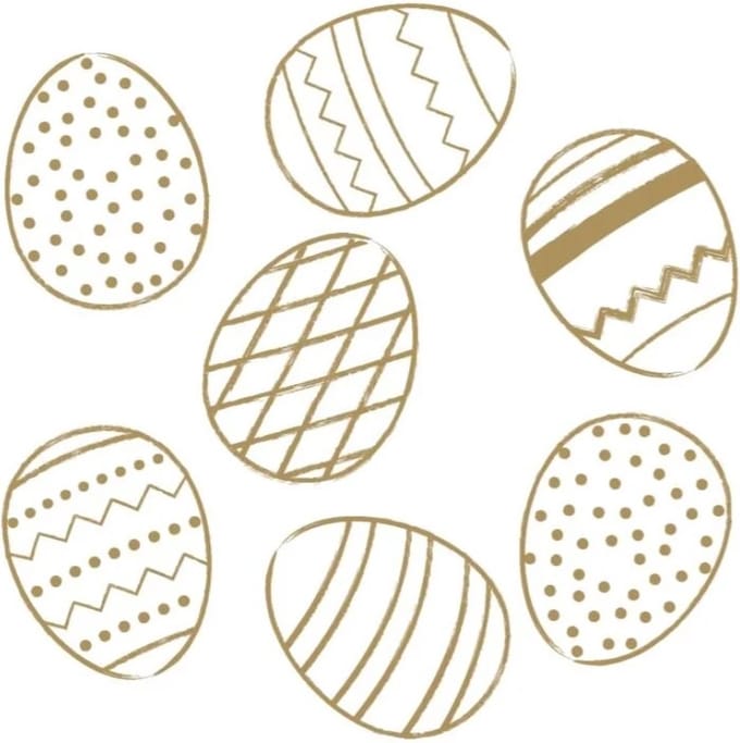 Duni Servetten Golden Eggs 33x33 cm