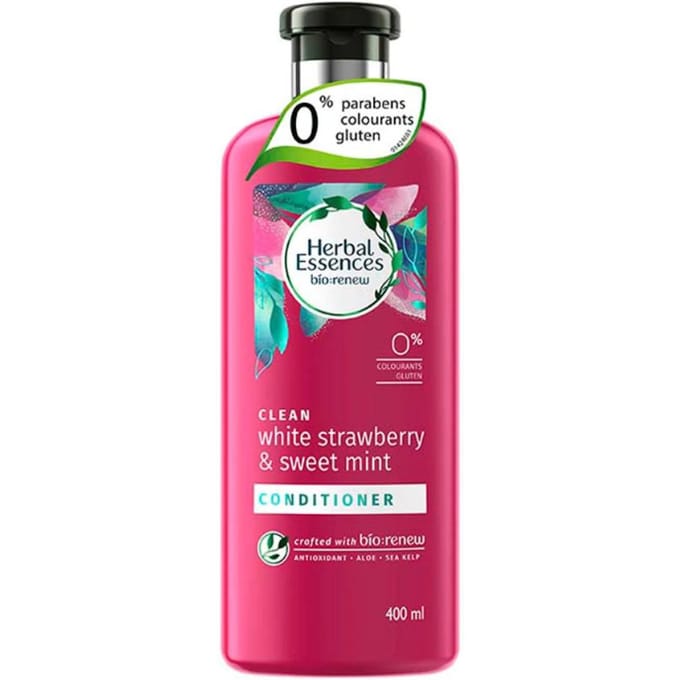 HERBAL ESSENCES Conditioner Witte Aardbei en Zoete Munt 400 ml. 400 ml. pink