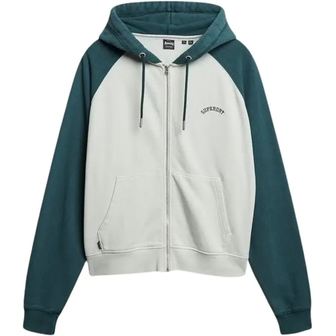 Kapuzensweatshirt met rits, raglanmouwen voor dames Superdry Logo Essential