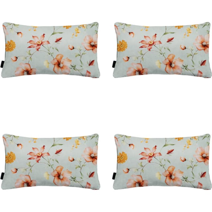 Madison - Sierkussen Florina orange - Ca. 30x50 cm - Set van 4
