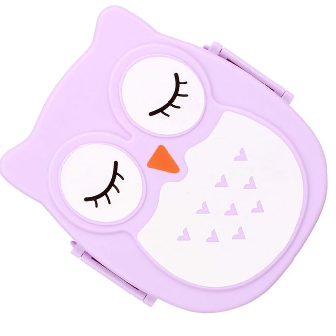 Plastic Draagbare Cartoon Lunchbox Voedselveilig Magnetron Opbergcontainer white