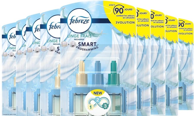 Ambi Pur 3Volution Navullingen Fris Linnen - Voordeelverpakking 9 x 20 ml