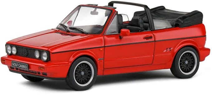 Modelauto Volkswagen Golf I Cabriolet Sportline red - Schaal 1:43