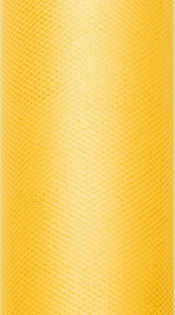 """Tule, yellow, 0.15 x 9m (1 stuks/ 9 lm)"""