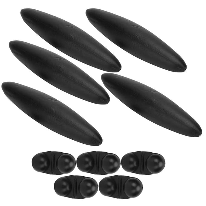 5 stuks Draagbare EVA Meerval Dobbers en Bel Visaccessoires Hoge Sterkte Zwart gray