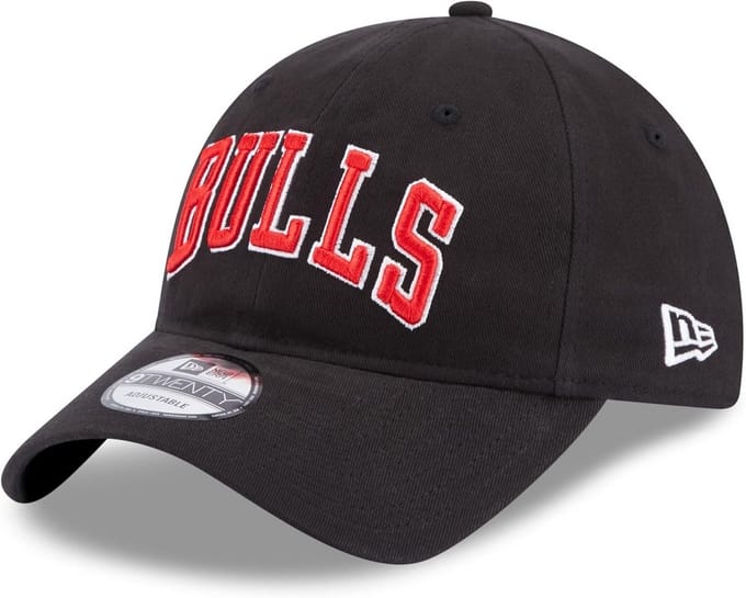 Zachte Zwarte Basketbal Pet Chicago Bulls Ongevoerde Strapback Hat