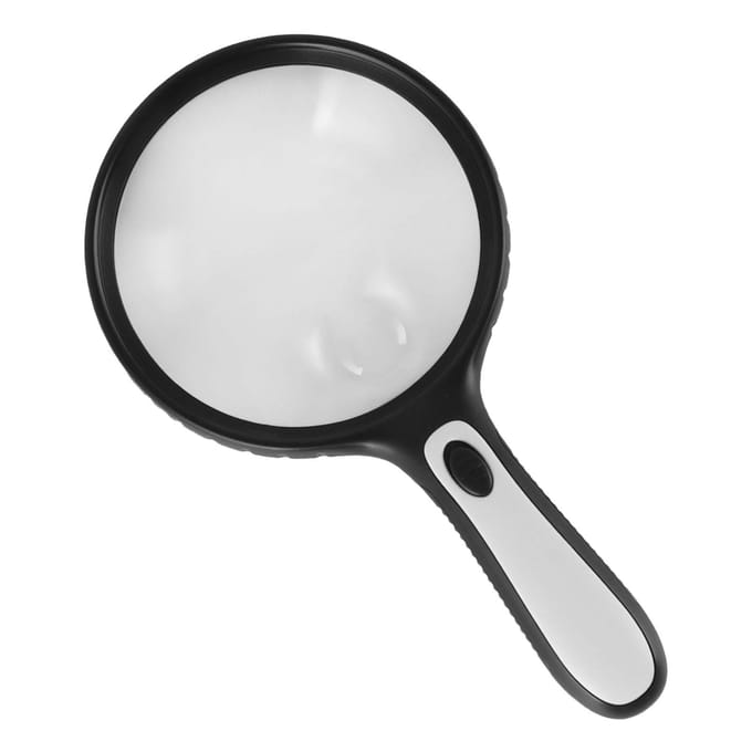 Vergrootglas Professioneel Groot Kijkgebied Gelijkmatig Verlicht Handheld Vergrootglas met 4 LED