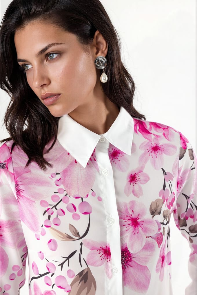 Bloemig Gedrukt Langsleeve Shirt