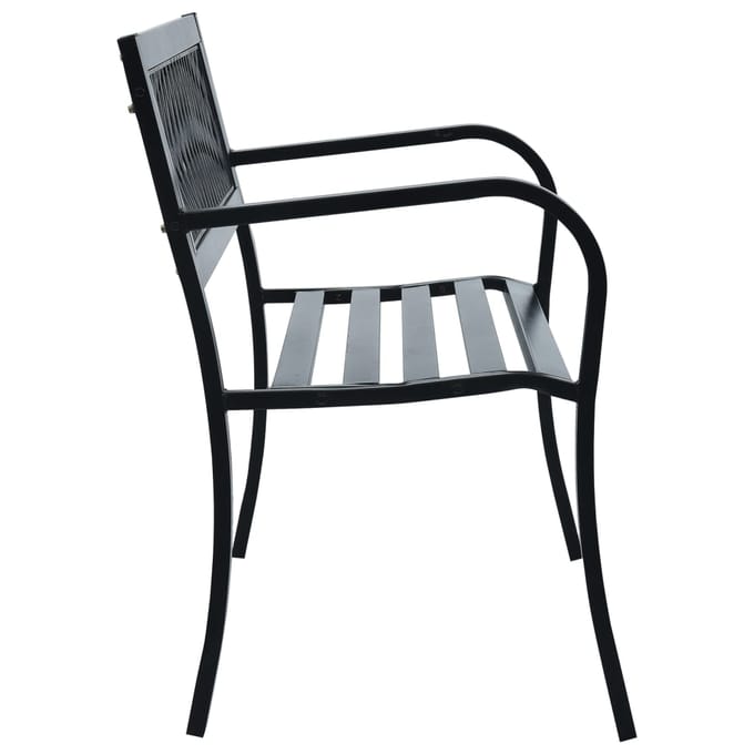 vidaXL - Tuinbank - 125 - cm - staal - zwart