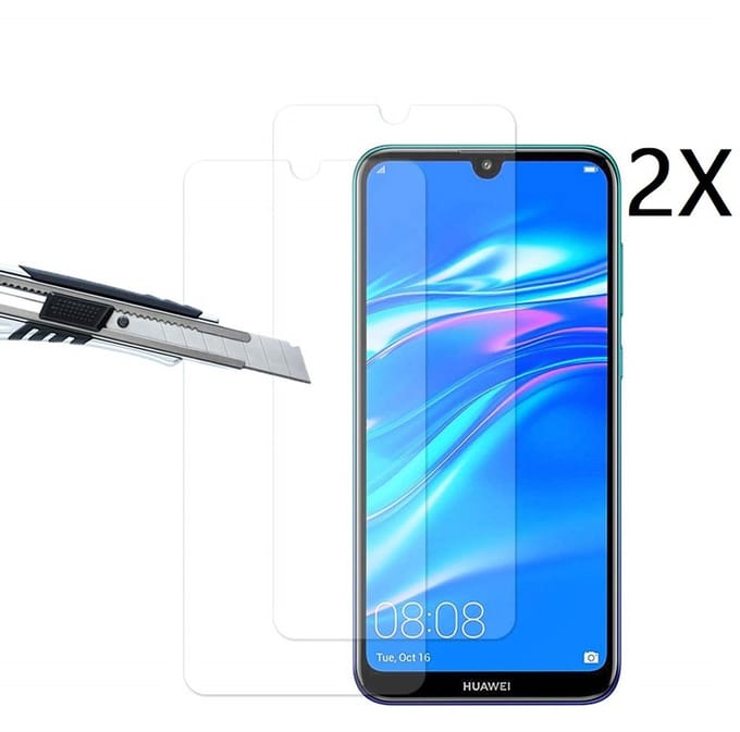 Ntech 2 Stuks Screenprotector Tempered Glass Glazen - Geschikt voor Huawei Y7 (2019)