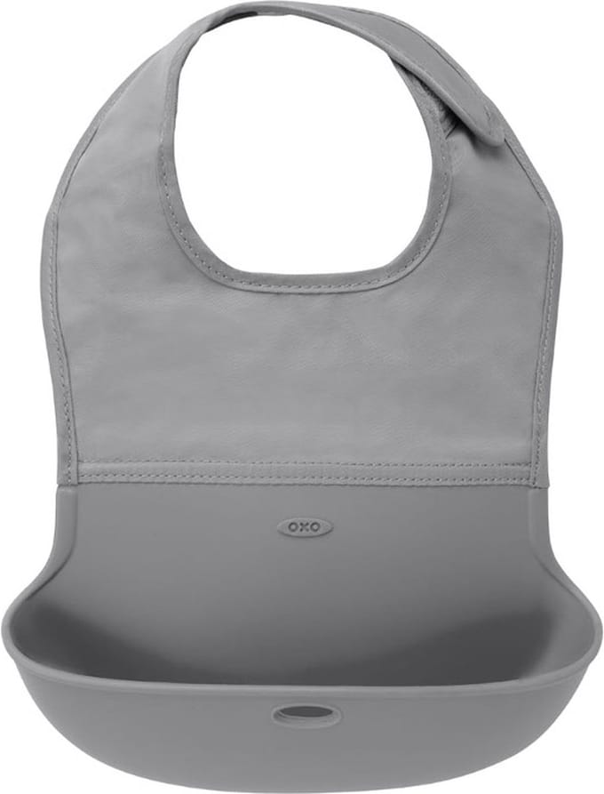 OXO tot Oprolbare slab -Slabbetjes - Slabbertjes baby - Slab - Grey