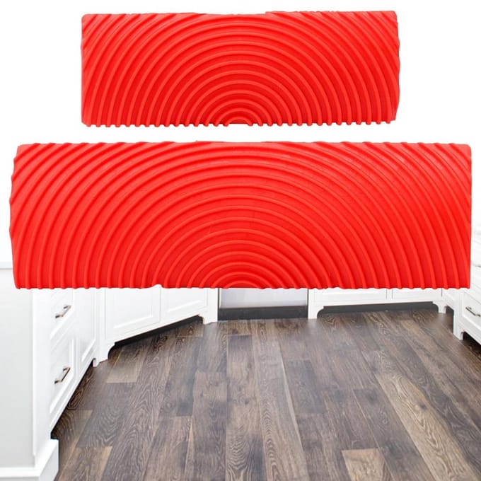 2 Stuks/Set Rubber Cilinder Houtnerf Effect Borstel Schildergereedschap DIY Wanddecoratie red