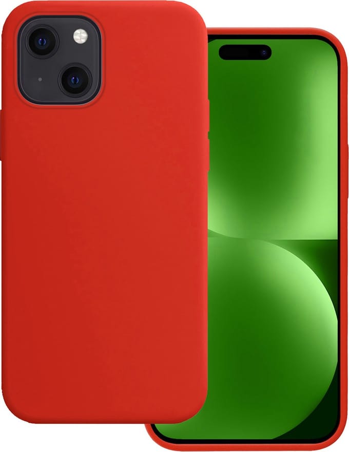 Hoesje Geschikt voor Apple iPhone 15 Plus - Sterk & Shockproof - Hoes Cover - Siliconen Case - Rood