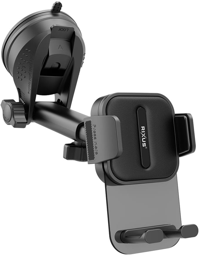 Rixus RXHW11 Car Suction Cup Holder Black