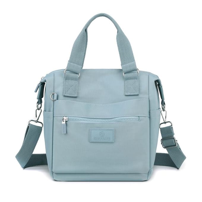 Trendy schoudertas voor dames, grote capaciteit, lichte reistas, messengertas One size lichtblauwe kleur