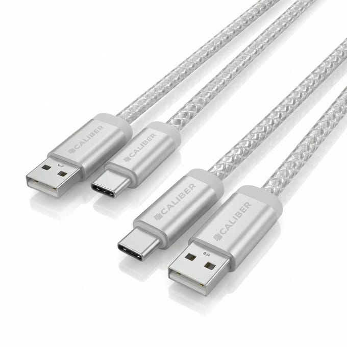 2 Stuks USB C Kabel - USB naar USB C - USB-C Kabels - USB C naar USB A - Oplaadkabels - Stevige Nylon Kabels (CL-UC-2PACK)