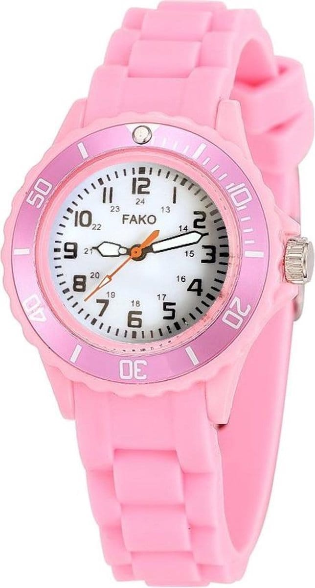 Fako® - Kinderhorloge - Siliconen - Classic - Roze