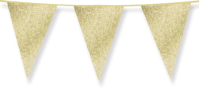 Glitter flags 20 x 30cm - Gold