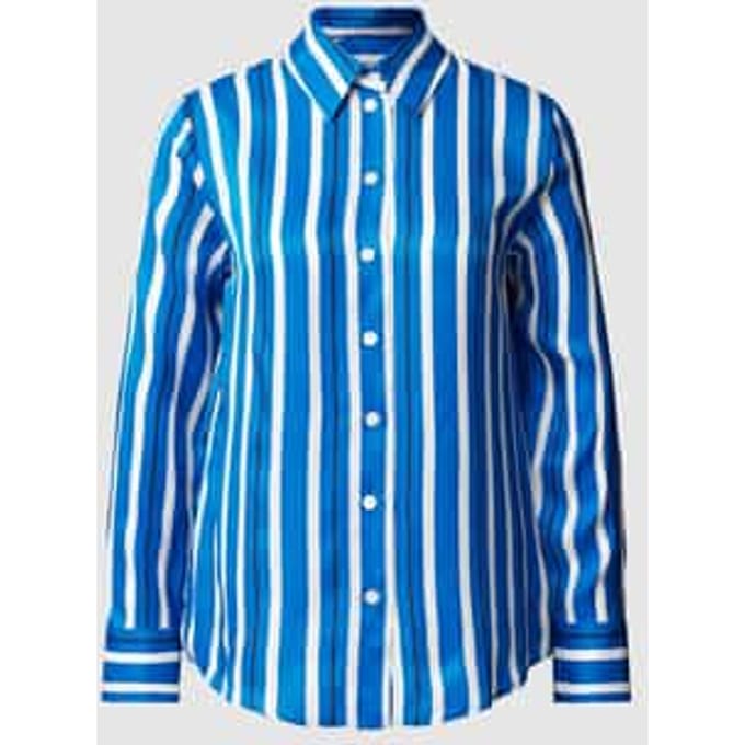 Overhemdblouse met streepmotief