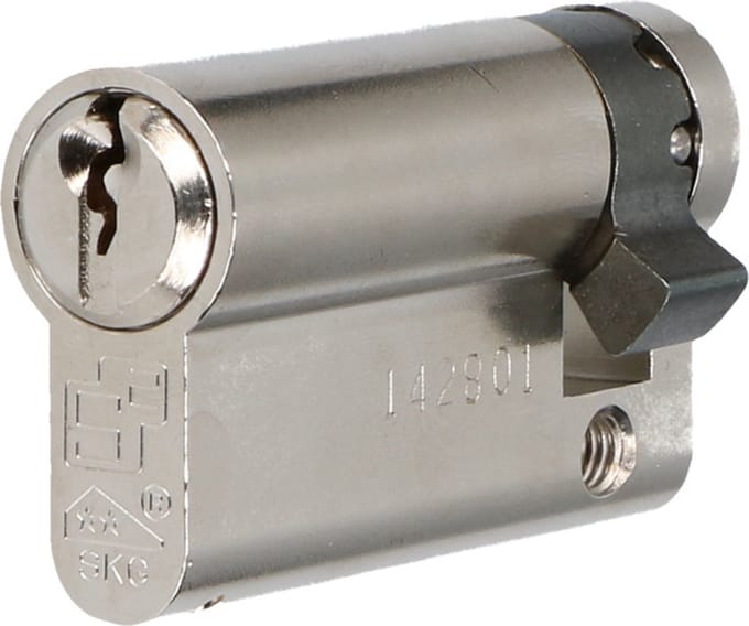 S2 veiligheidscilinder S6 45/10 SKG 2, halve profielcilinder (verschillend sluitend)