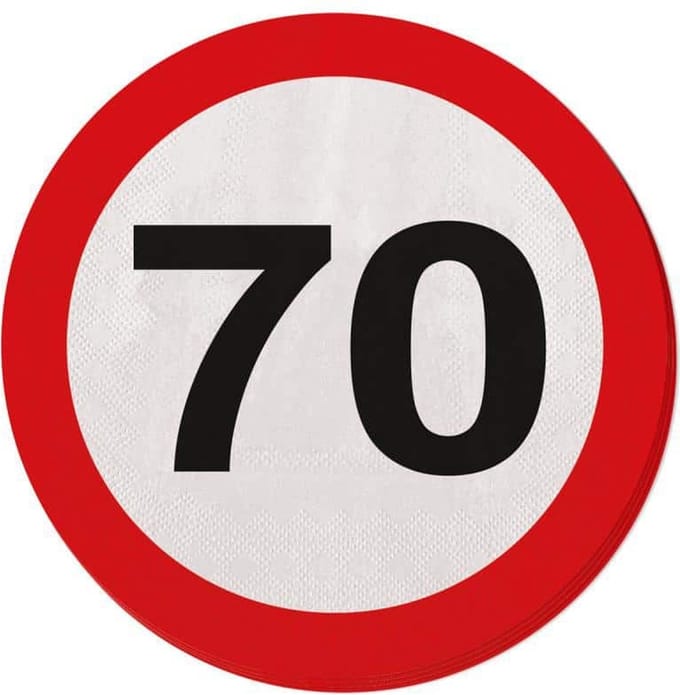 Folat - Servetten - Verkeersbord 70 (20 stuks)