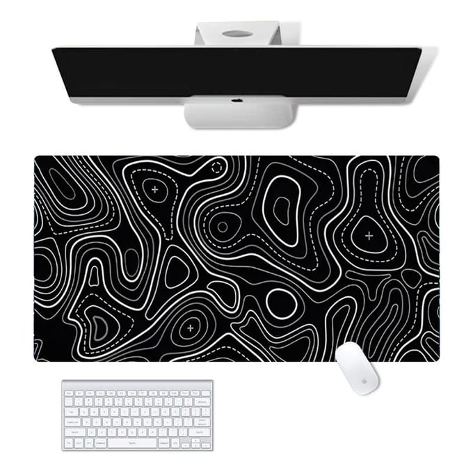 temu grensoverschrijdend heet product abstracte textuur contour rubberen muismat gaming muismat precisie black