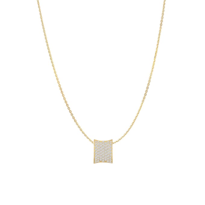 Sif Jakobs - Felline Concavo - SJ - P2391 - CZ - YG - Dames - Ketting - 14 CM