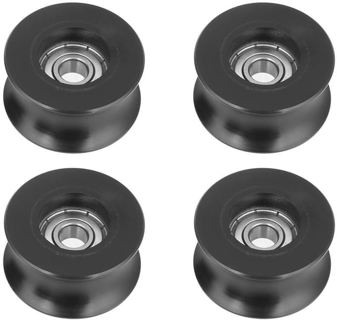 U-groef Katrollen Set van 4 Stuks voor Diverse Projecten, Ideaal voor Bevestiging en Beweging