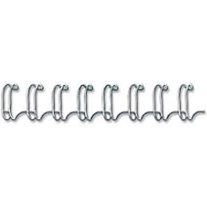Fellowes metalen inbindruggen, formaat 8 mm, 100 stuks, voor 34-gaats inbindmachines metalen inbindrug, zilver, 100