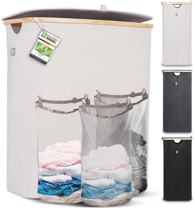 DailySupplies® Wasmand 3 Vakken - Wassorteerder - 150L