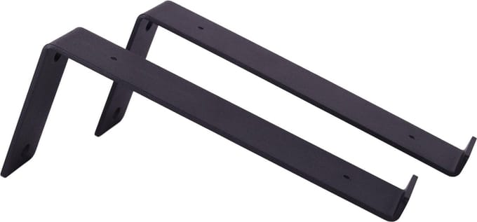 Gorillz Wagon 20 Industriële Plankdragers L-vorm - Plankendragers voor Wandplank - 20 cm Staal - Zwart
