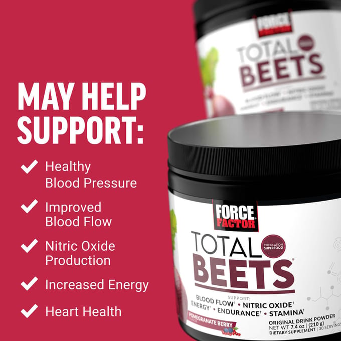 Total Beets, Poudre de Boisson Originale, Grenade Baie, 210G(7.4Oz)