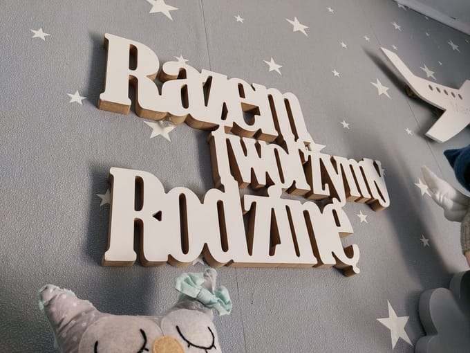 Moliland - Wanddecoratie MDF - Gezinsboodschap - 18mm - Geen laser
