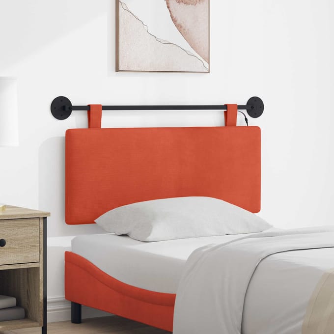 vidaXL - Hangend - hoofdbord - Rood - Oranje - Corduroy - stof