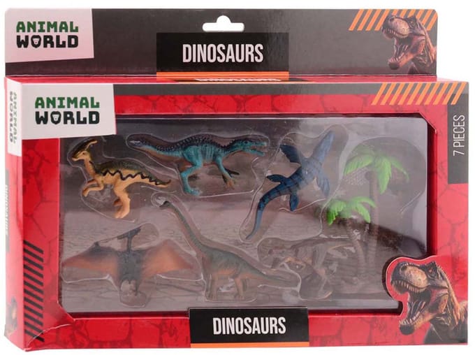 Johntoy dinosaurus speelset Animal World - 7-delig speelgoed.