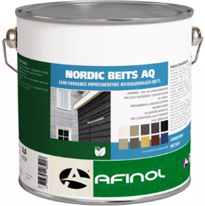 Nordic beits AQ - houtbeits voor buiten - 750 ml - Noors wit