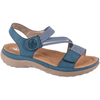 Rieker Sandalen blauw Textiel - Maat 36