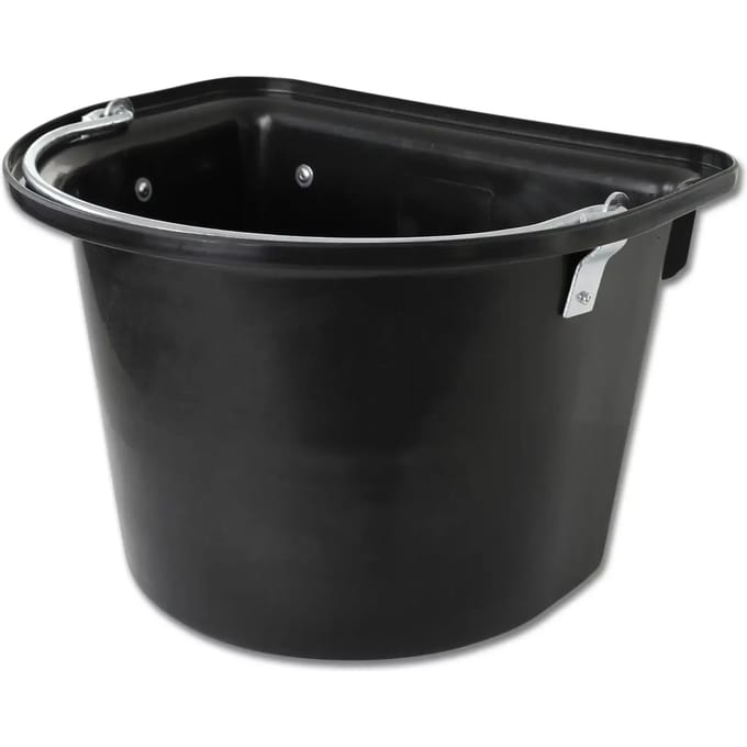 Waldhausen Draagbare voerbak, met draagbeugel Black - 12 L | Zwart