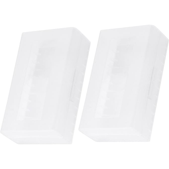 2PCS 2*2070021700 Battery Box Container NonWaterproof Battery Storage Box white