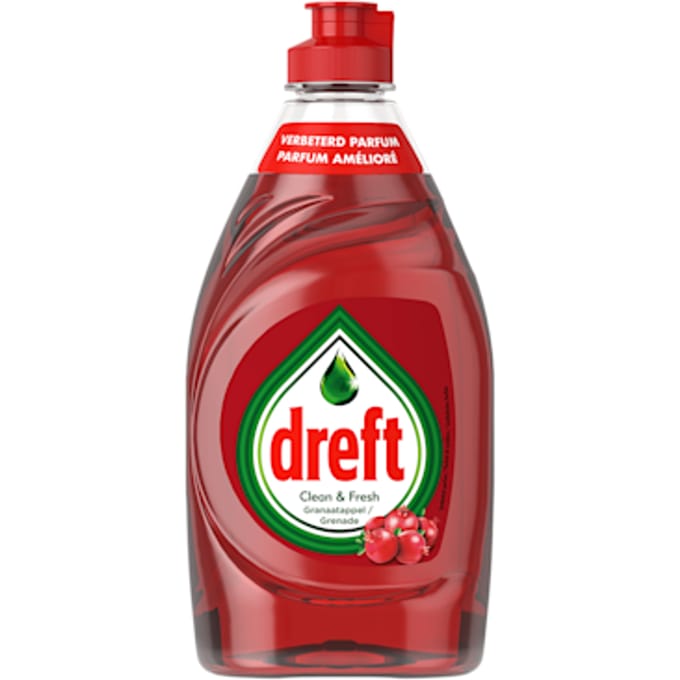 Dreft Clean & Care Afwasmiddel Granaatappel - 340 ml