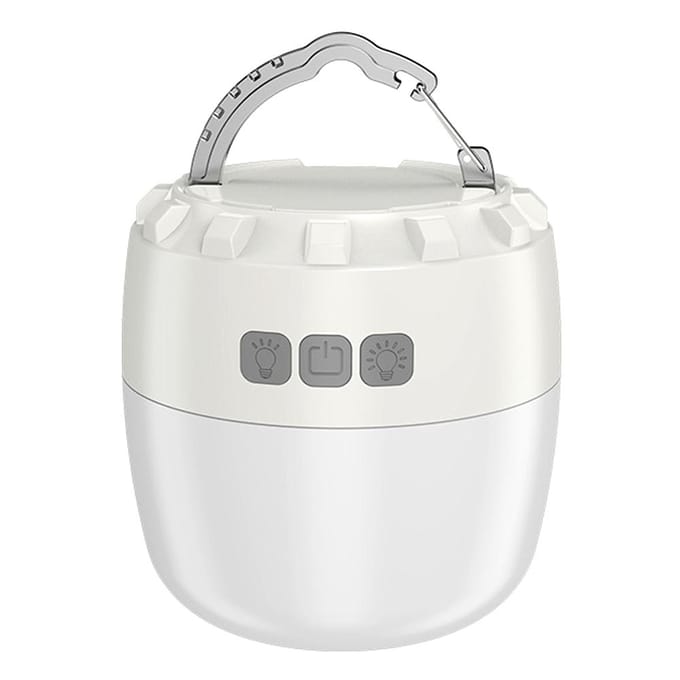 LED-kampeerlamp Multifunctionele kampeerlantaarn Draagbare tentlamp USB oplaadbaar en waterdicht beige
