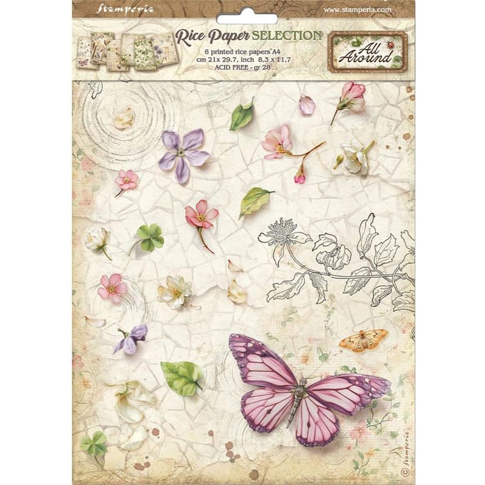 Motief strozijde assortiment "All Around", DIN A4, set van 6