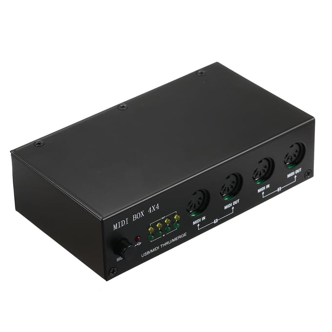 UM4X4 USB MIDI-interface 4 IN /4 Uit 64 MIDI-kanalen 4i/4o + samenvoegen 2i4o MIDI Box 4X4 zwart