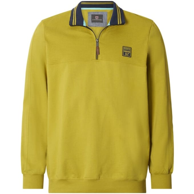 Jan Vanderstorm herren Sweatshirt - 52/54 - donkergeel - Plus Size