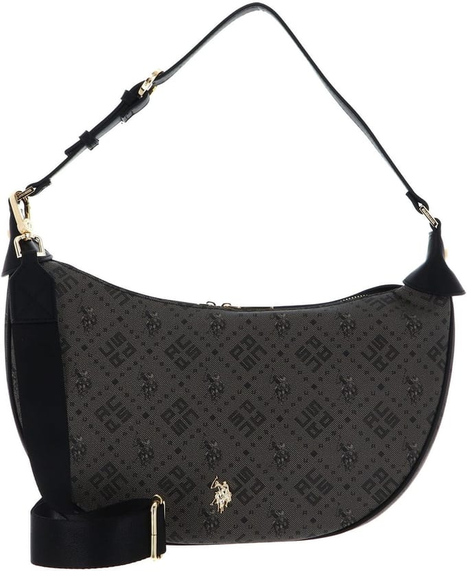 U.S. POLO ASSN. schoudertas New Hampton Hobo Bag Black zwart