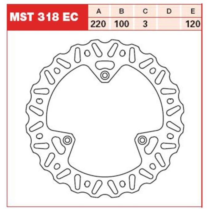 Remschijf TRW MST318, 1 Stuk