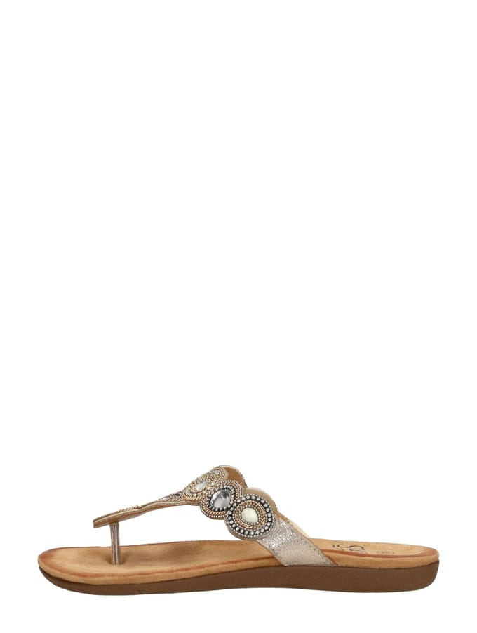 SUB55 Teenslippers Teenslippers - goudkleur - Maat 37