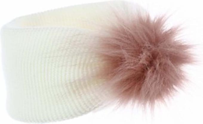 iN ControL baby haarband met pompom - ecru